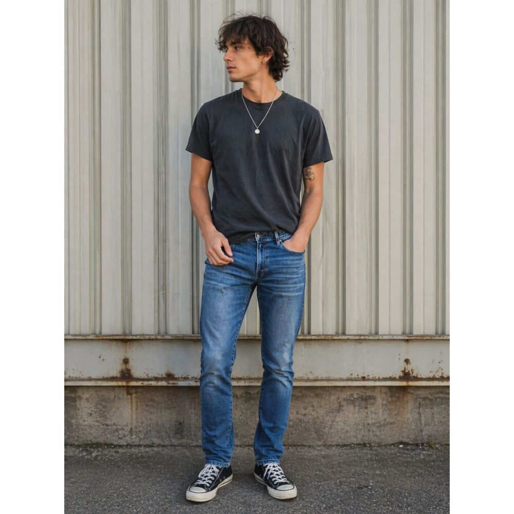 FLINT & TINDER Blue Slim Fit Denim Pants Jeans Trousers   Mens Size 32